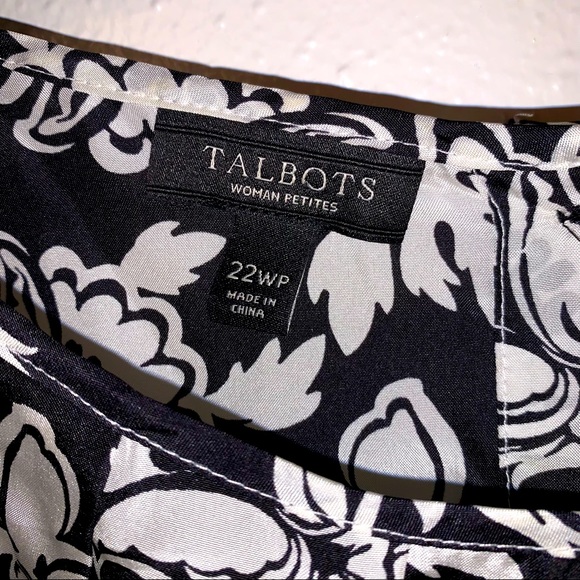 Talbots 22WP Floral Print Sleeveless Blouse - Picture 3 of 11